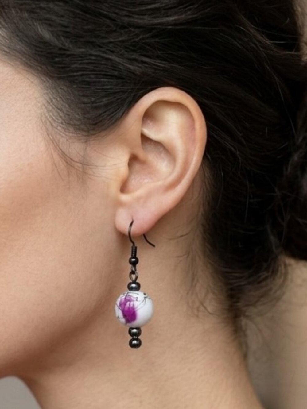 Cherry Blossom Glass Earrings